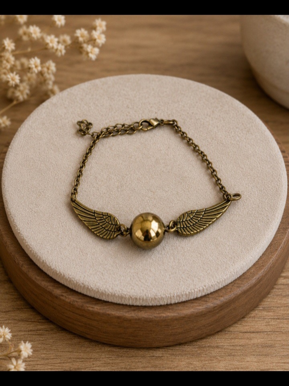 Harry Potter Golden Snitch Winged Bracelet – Gold Tone